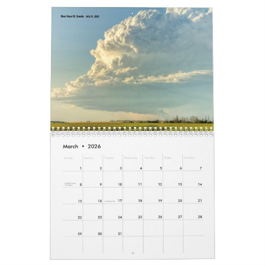 Ernstig weerkalender kalender (Mar 2026)