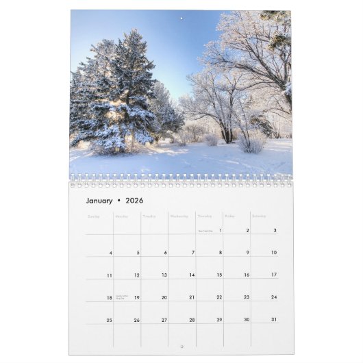 Ernstig weerkalender kalender (Jan 2026)