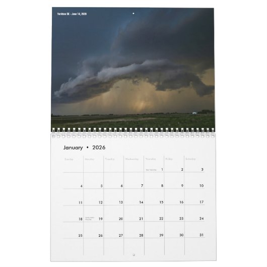 Ernstig weerkalender kalender (Jan 2026)