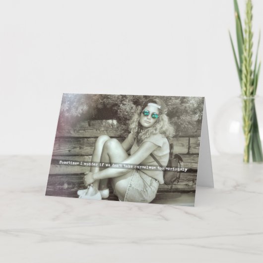 ERNSTIG WENSKAART BEDANKKAART (Voorkant)