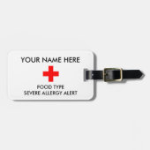 Ernstige Allergie-ID en ICE-Label Bagagelabel (Voorkant horizontaal)