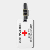 Ernstige Allergie-ID en ICE-Label Bagagelabel (Voorkant verticaal)