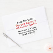 Ernstige allergie ronde sticker (Envelop)