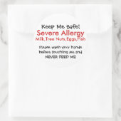 Ernstige allergie ronde sticker (Tas)