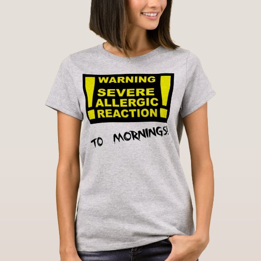 Ernstige allergische reactie op grappige T-shirts  (Voorkant)