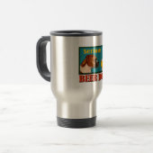 Ernstige bierretro boxer Dog Craft Beer Lover Reisbeker (Voorkant links)