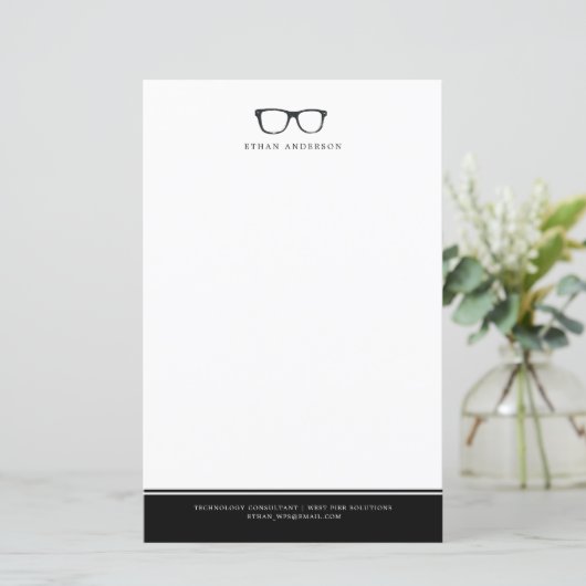 Ernstige bril | Funny Custom Name (Staand voorkant)