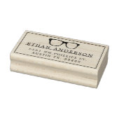 Ernstige bril | Funny Custom Name Rubberstempel (Stempel)