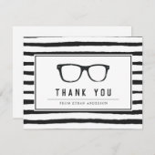 Ernstige bril | Funny Gepersonaliseerd Bedankkaart (Voorkant / Achterkant)