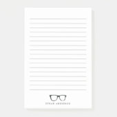 Ernstige bril | Gelineerd Post-it® Notes (Voorkant)