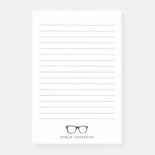 Ernstige bril   Gelineerd Post-it® Notes