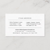 Ernstige bril | Grappig tech thema Visitekaartje (Achterkant)