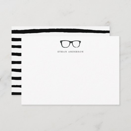Ernstige bril | Grappige blanco notities (Voorkant / Achterkant)