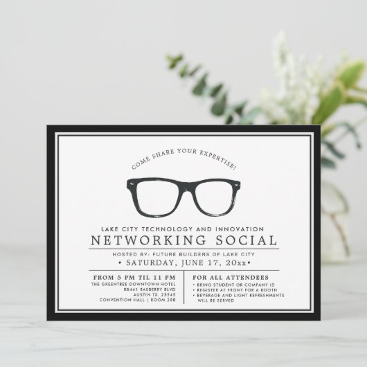 Ernstige bril | Maatschappelijk lokale bedrijven Kaart (Staand voorkant)