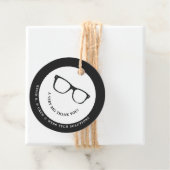 Ernstige bril | Minimale dank u glimlach Bedankjes Labels (In situ)