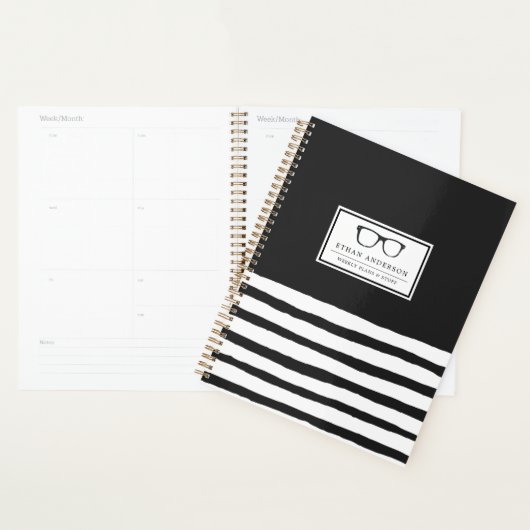 Ernstige bril | Wekelijkse plannen & spullen Planner (Display)
