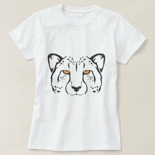 Ernstige Cheetah Cat T-shirt (Design voorkant)