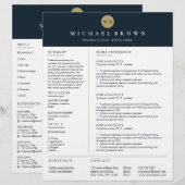 Ernstige CV-template eenvoudig duidelijk (Voorkant / Achterkant)