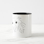 Ernstige Dachshund-Mok Tweekleurige Koffiemok (Center)