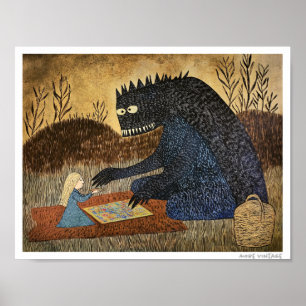 ERNSTIGE DROOMSTREEK! MEISJE EN MONSTER SPELEN BOA POSTER