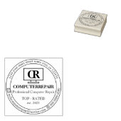 Ernstige eenvoudige mechanische technische PC-comp Rubberstempel (Gestempeld)