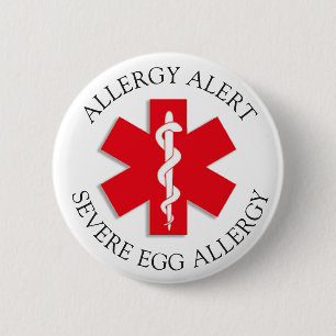 Ernstige EGG Alert Button voor allergie