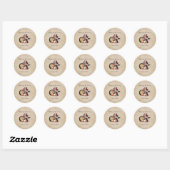 Ernstige fout Gotisch Skelet Halloween Baby Bday Ronde Sticker (Vel)