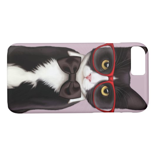 Ernstige kat Case-Mate iPhone case (Achterkant (Horizontaal))