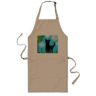 Ernstige kat lang schort