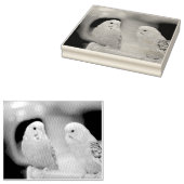 Ernstige keets rubberstempel (Gestempeld)