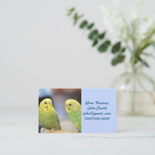 Ernstige keets visitekaartje (Staand voorkant)