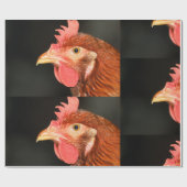 Ernstige kip cadeaupapier (Vlak)