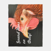 Ernstige kip fleece deken (Voorkant)