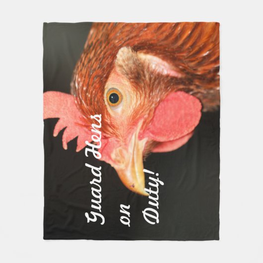 Ernstige kip fleece deken (Voorkant)