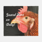 Ernstige kip fleece deken (Voorkant (Horizontaal))