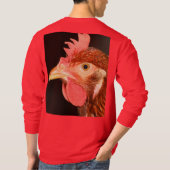 Ernstige kip t-shirt (Achterkant)