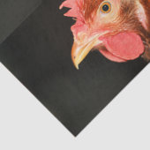 Ernstige kip tissuepapier (Detail)