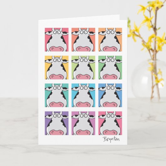 ERNSTIGE KOEIEN KAART (Gele Bloem)