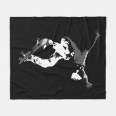 Ernstige lucht - Skateboarder Fleece Deken (Voorkant (Horizontaal))