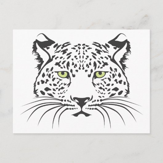Ernstige luipaard briefkaart (Voorkant)