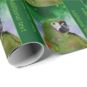 Ernstige Macaw Parrot gepersonaliseerd Cadeaupapier (Rol Hoek)