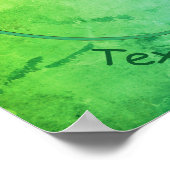 Ernstige Macaw Parrot gepersonaliseerde woorden Poster (Hoek)