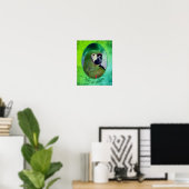 Ernstige Macaw Parrot gepersonaliseerde woorden Poster (Thuiskantoor)
