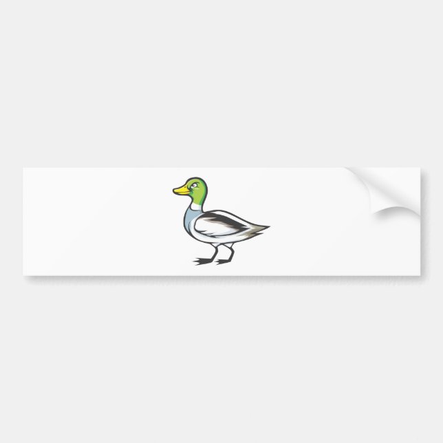 Ernstige Mallard Duck Bird Bumpersticker (Voorkant)