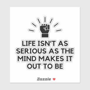 Ernstige mening sticker