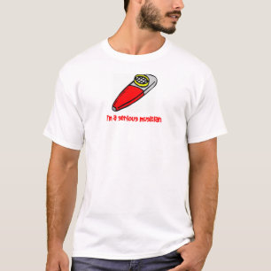 Ernstige muzikant t-shirt