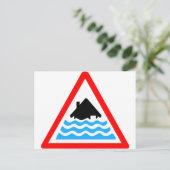 Ernstige overstromingswaarschuwing briefkaart (Staand voorkant)