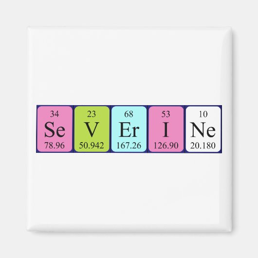 Ernstige periodieke naammagneet magneet (Voorkant)