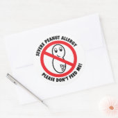 Ernstige pinda-allergie Sticker (set van 6) (Envelop)