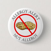Ernstige Pinda Allergy Alert Button (Voorkant)